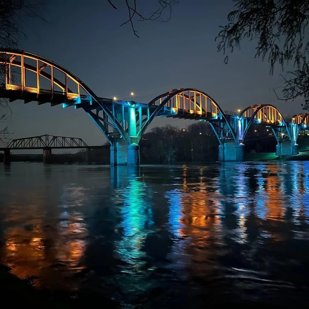 Cotter Bridge over water 