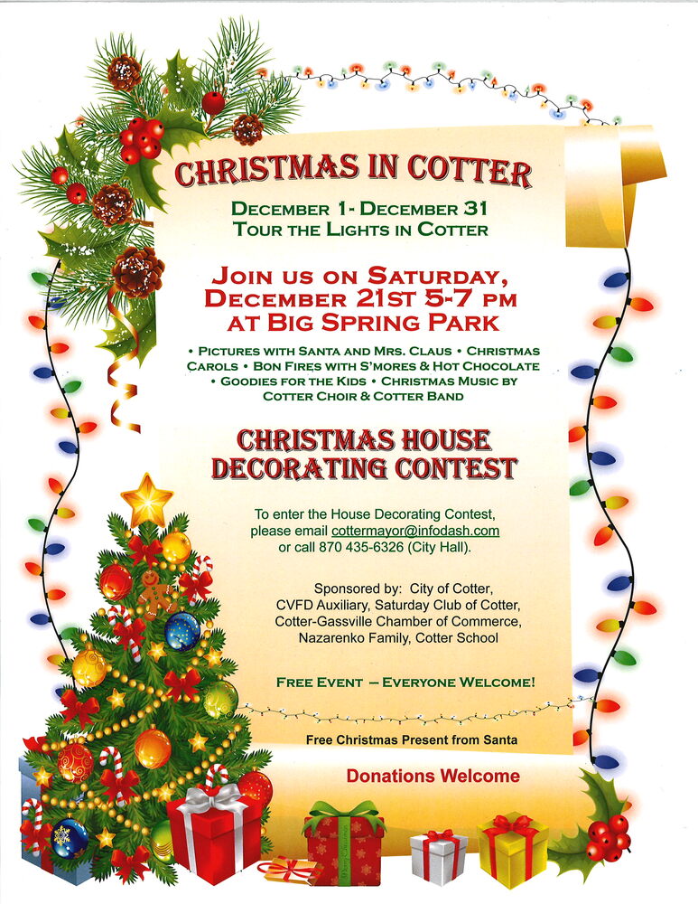 Christmas in Cotter flyer